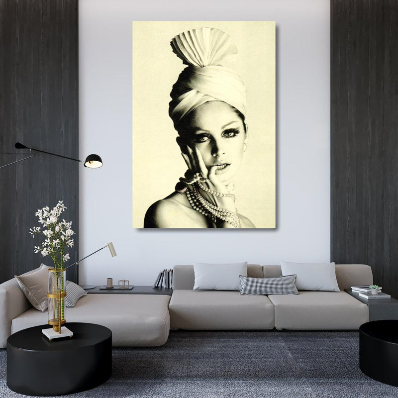 Turban plissé, avril65, H 48 po x l 33 po