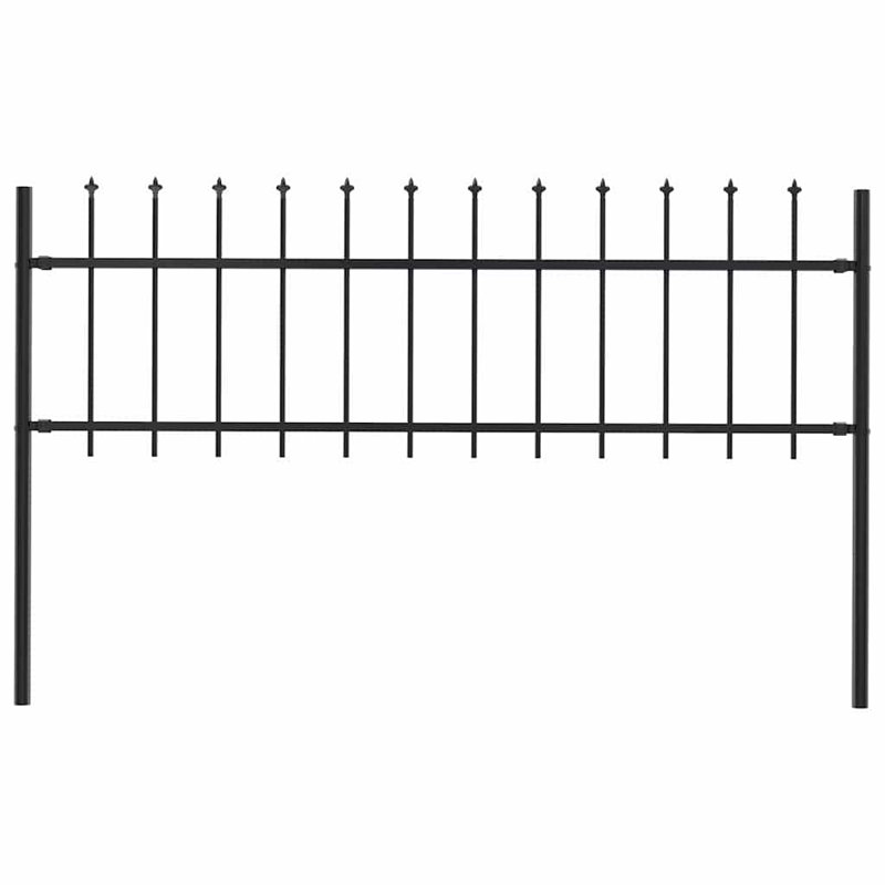 Raziya 2D Garden Picket Fence Panel, 0.6m H x 1.8m W