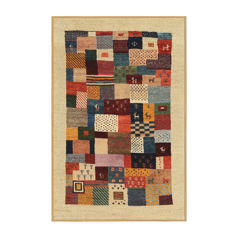 Tapis beige / brun / gris, Rectangle 5 pi x 7 pi