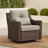 Keaisha Outdoor Swivel Rattan Glider Patio Chair with Ottoman-585089817