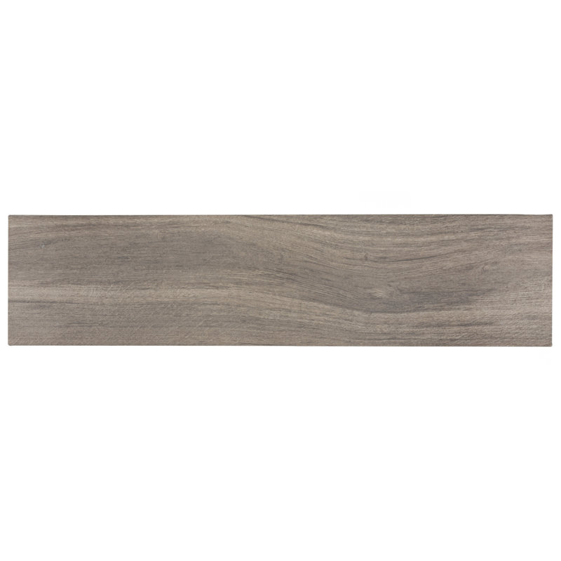 Llama 9" x 36" Porcelain Wood Look Wall and Floor Tile, Brown