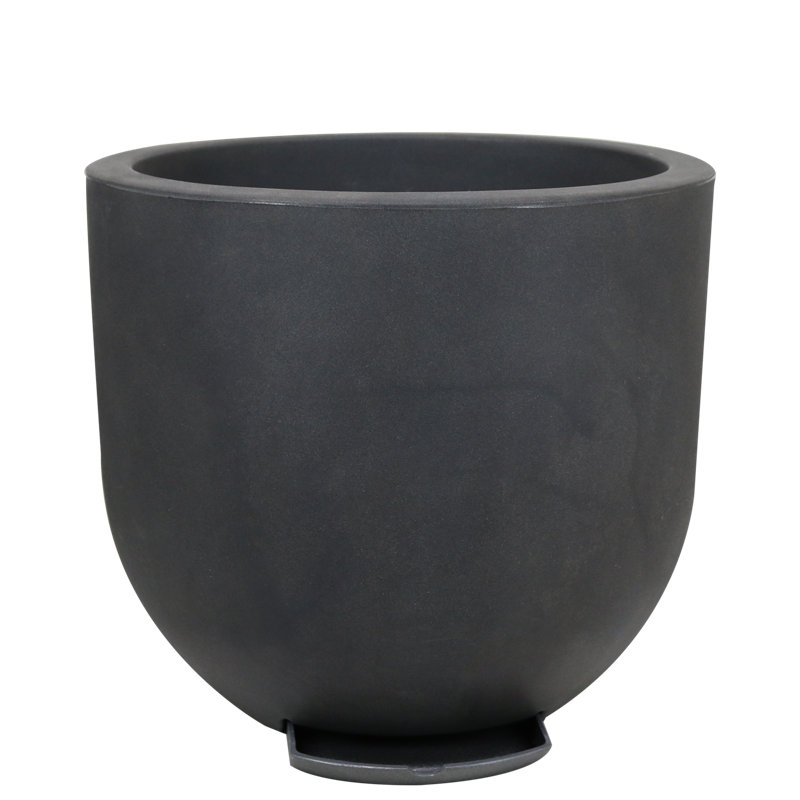 Petar ECOBO19.7 inches Eco Friendly Round Pot Planter, Decora Indoor Outdoor use Four season Use, Dark Gray