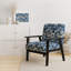 Fauteuil d'appoint rembourré Blue Tribal Elegance