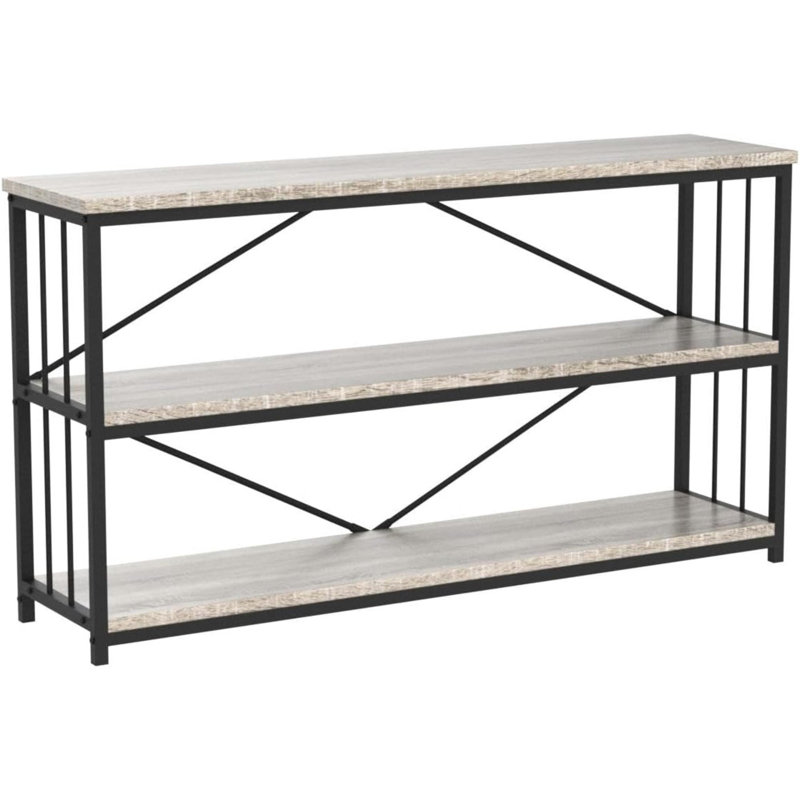 Saip Console Table, Light Gray Oak, 29.1" H x 55.1" W x 13.4" D