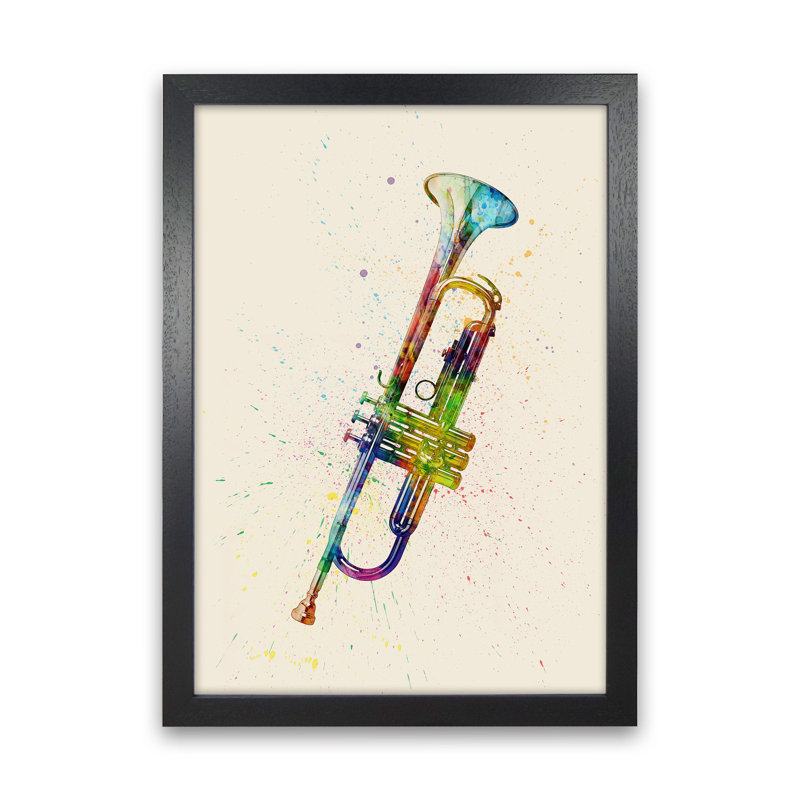 Trumpet by Michael Tompsett - Print, 88cm H x 64cm W x 3cm D, Black Framed
