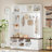 3-in-1 Hall Tree with 6 Hooks, Storage Bench, and Adjustable Shelves for Mudroom, Hallway, or Entryway Organization.-129594963