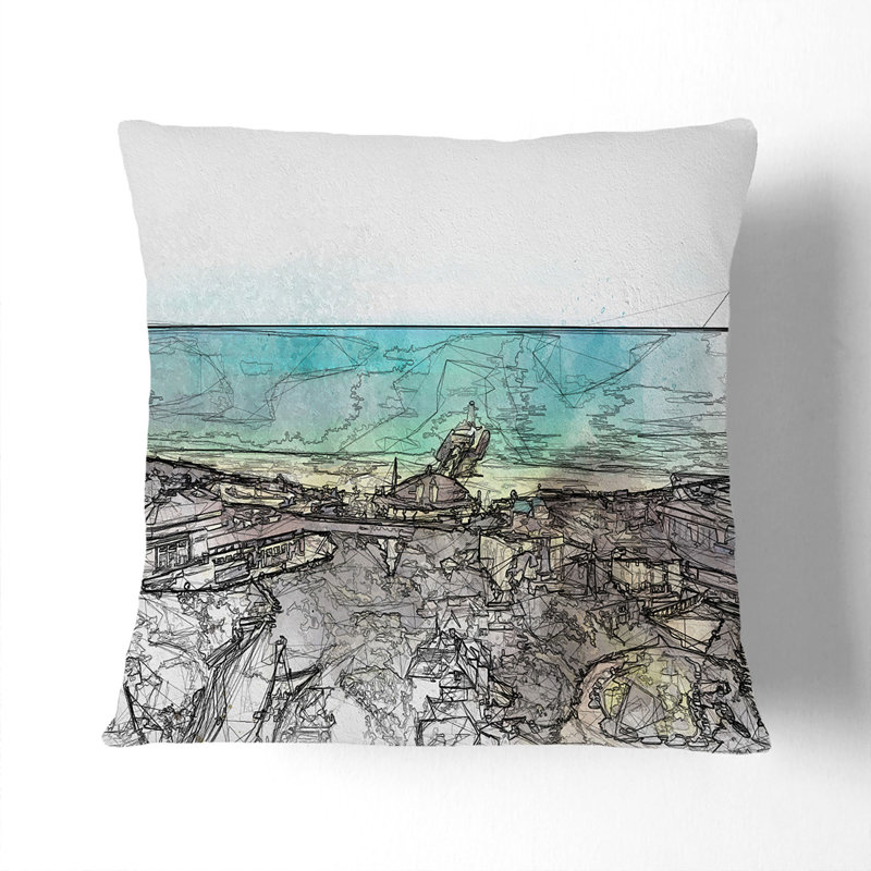 Square Throw Cushion, 40cm H x 40cm W x 15cm D