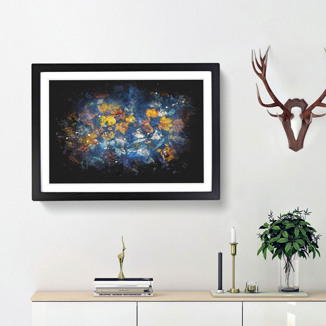 Multi Coloured Autumn Leaves - Single Picture Frame Print on MDF