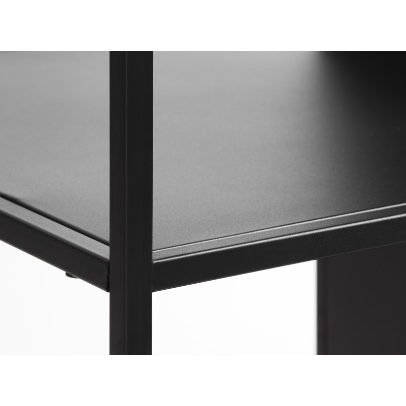 Black Steel 3-Door Adjustable Shelving Storage Cabinet