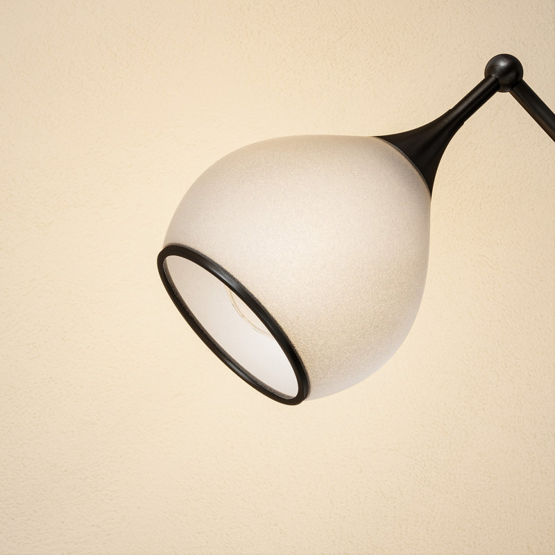 Phares à miroir à intensité variable avec cadre en métal, Noir mat, Deux lumières