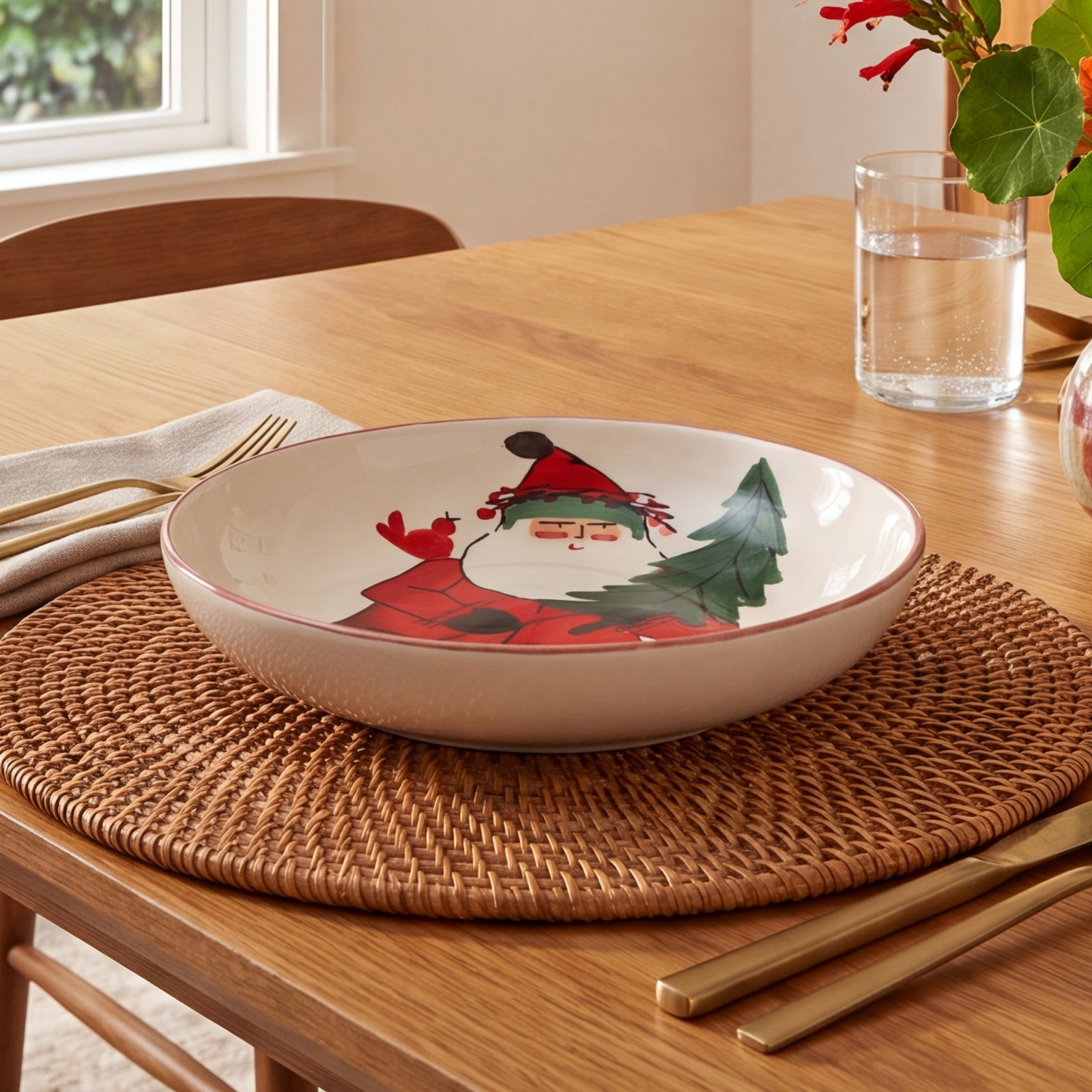 Old St. Nick Terra Bianca Serving Bowl