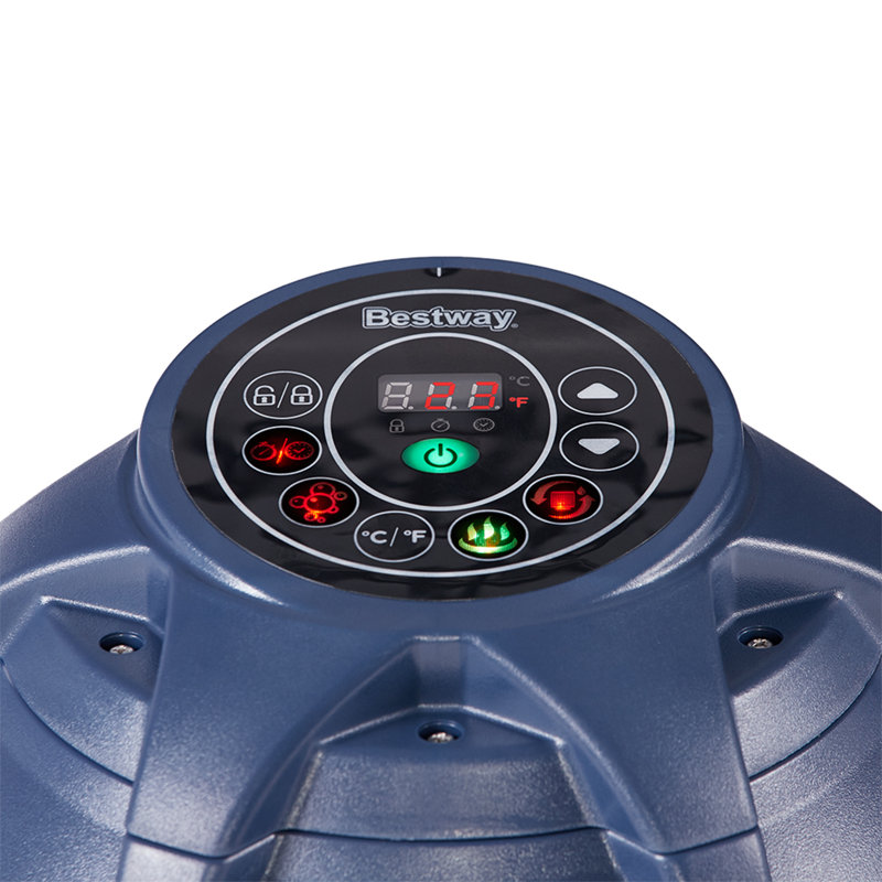 Bestway 120 Volt 6 Person 140 - Jet Vinyl Round Inflatable Hot Tub, Blue