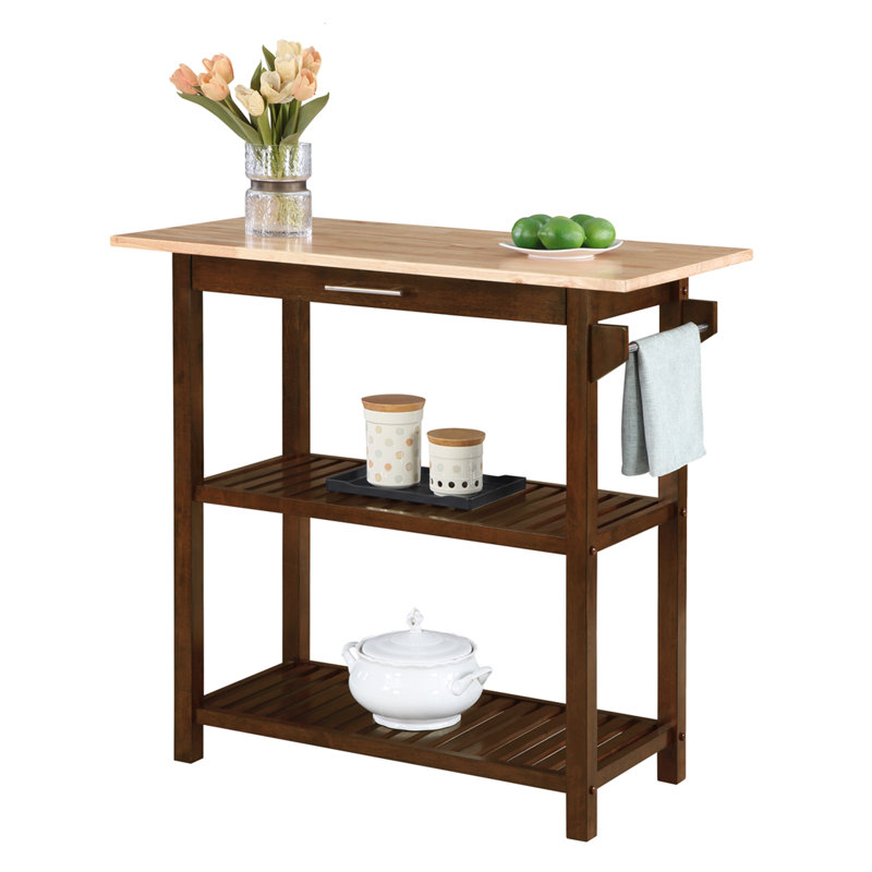Janxiel 40'' Wide Prep Table with Drawer, Espresso