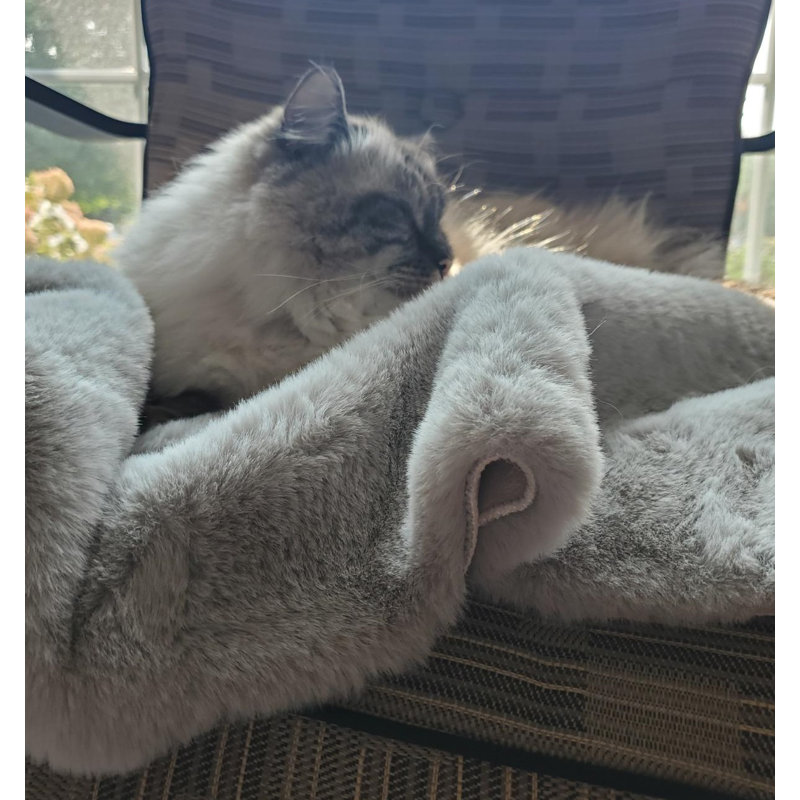 Faux Fur Indoor Rug, Round 5'11"