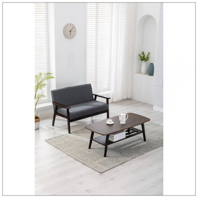 Espresso Coffee Table And Loveseat Set