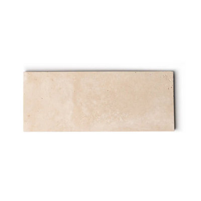 Beige Natural Large 15.75 X 7.87 In. Travertine Rectangle Tray Plateau