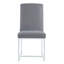 De 2 élégantes chaises rembourrées grises avec une structure en métal tendance pour la salle à manger