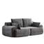 Pour animaux de compagnie, 2 places, velours côtelé, compressé, mousse à mémoire de forme, très profond, espaces de vie, gris, sans assemblage, rembourrage haute densité, salle d'installation personnalisable, arrangement-1071371136-1071371146