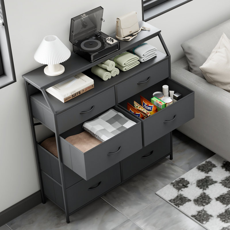 Commode 8 tiroirs Newquist, Noir