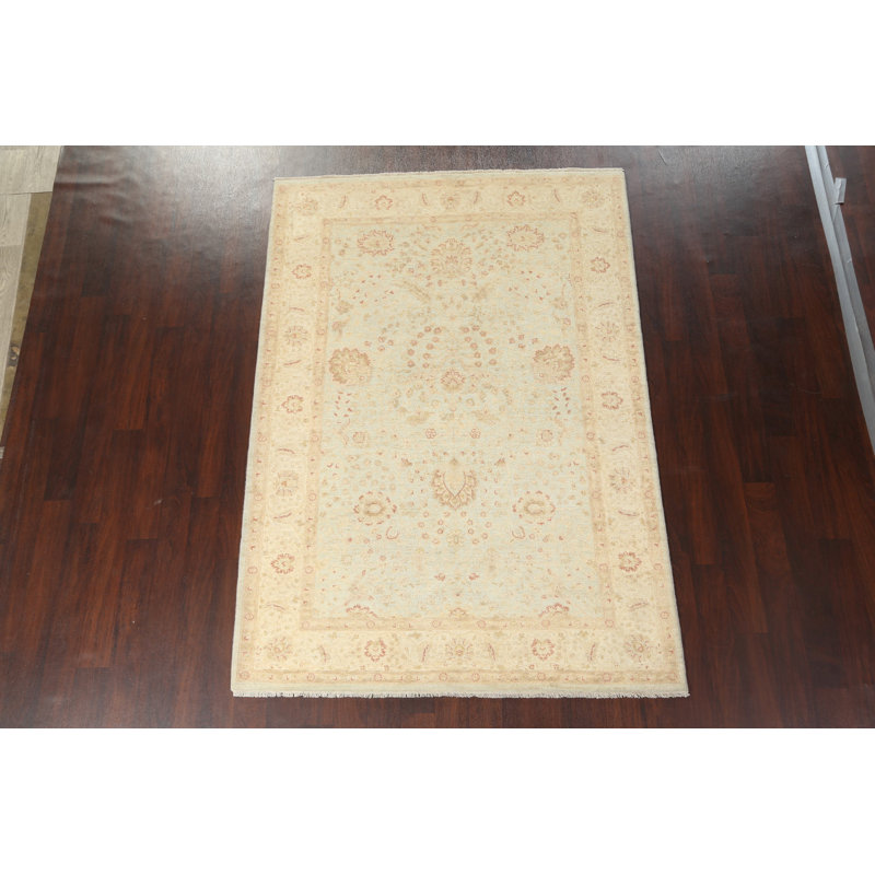 Peshawar Chobi One-of-a-Kind 5'6'' x 8'0'' New Age Rectangle Wool Area Rug