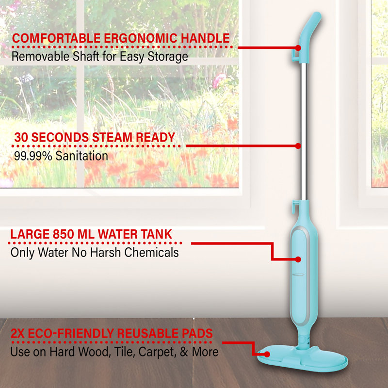 Brentwood Bagless Steam Cleaner & Steam Mop, Blue