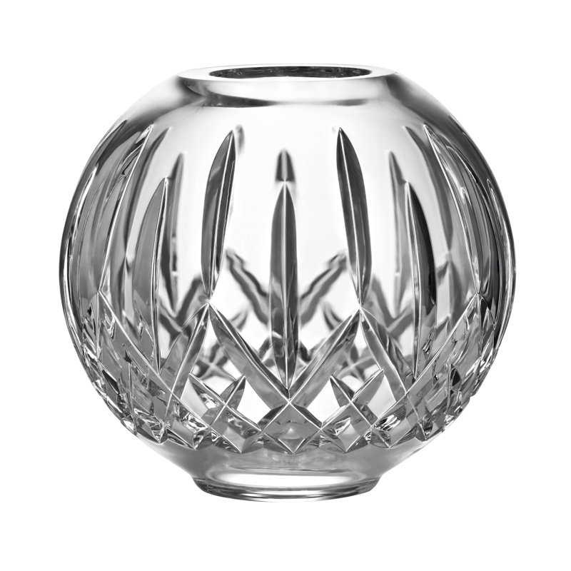 Handcrafted Clear Crystal 6-Inch Rose Bowl