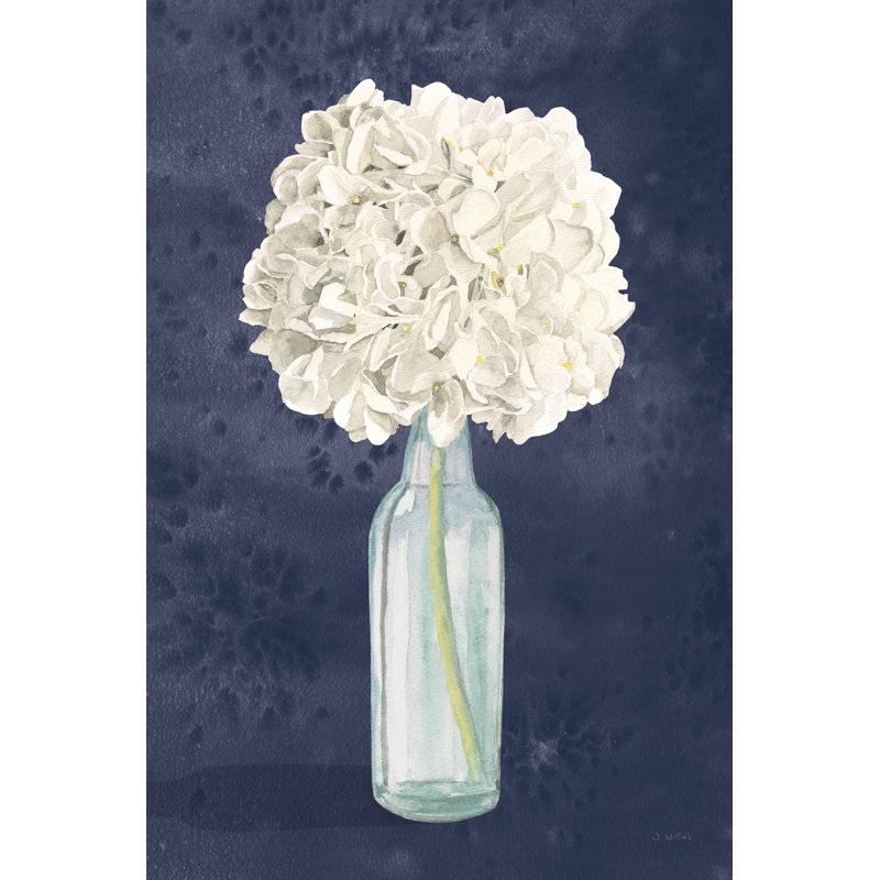 Tranquil Blossoms II - bleu marine, H 30 po x l 20 po