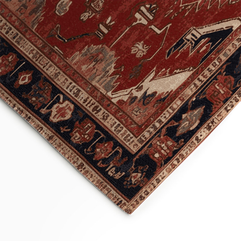 Tapis turc intérieur et extérieur brun, Rectangle 5 pi x 7 pi