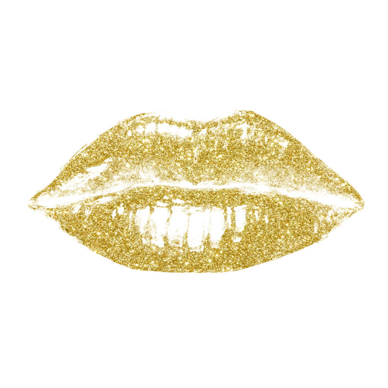 «Glitter Lips II» par Studio W - reproduction sur toile tendue, H 20 po x l 30 po