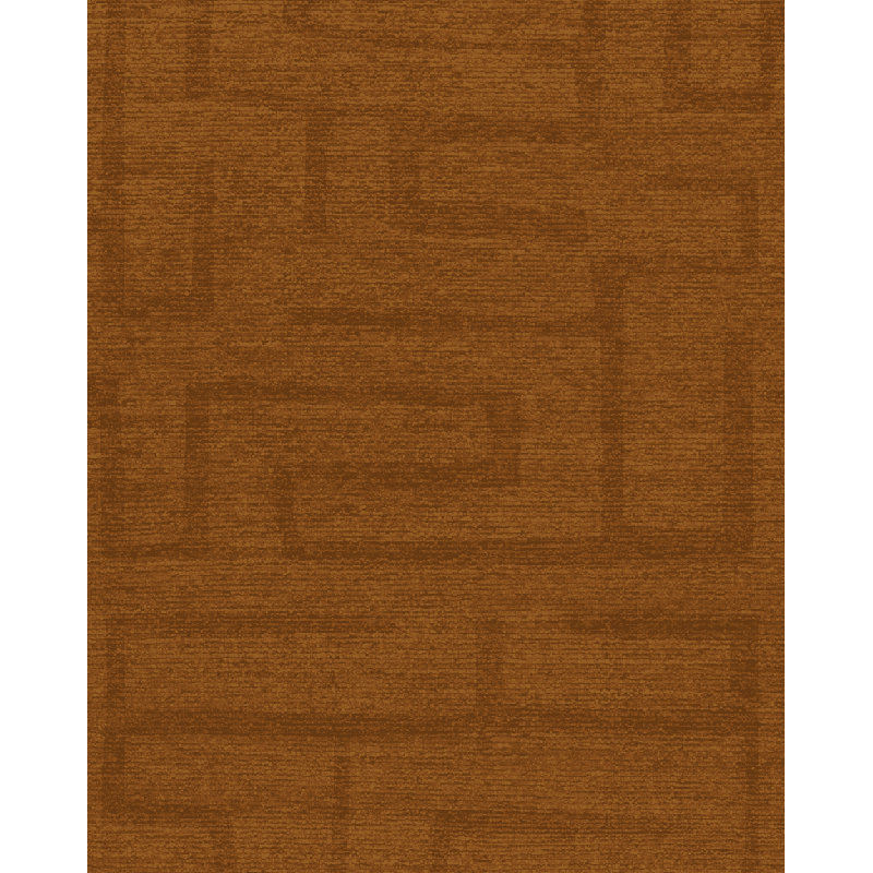 New Textures Collection Handmade and Flatweave Wool Area Rug, Orange, Rectangle 10' x 14'