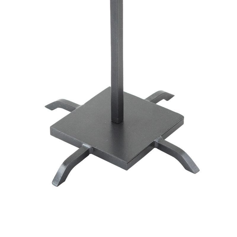 Ensemble d’outils de cheminée en fer forgé 4 pièces Gautreaux, Thermolaqué graphite