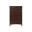 Commode contemporaine 5 pièces en chêne foncé avec placage en contreplaqué et placage de pin