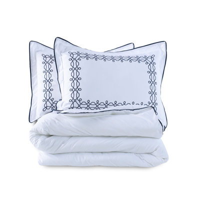 Southern Tide Sag Harbor Twin White/Navy Comforter Set