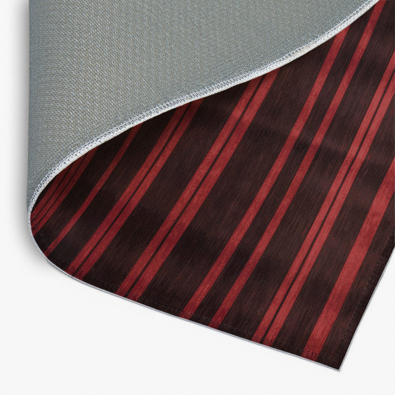 Tapis intérieur / extérieur noir HorizontalStripes, Rectangulaire 2 pi x 3 pi