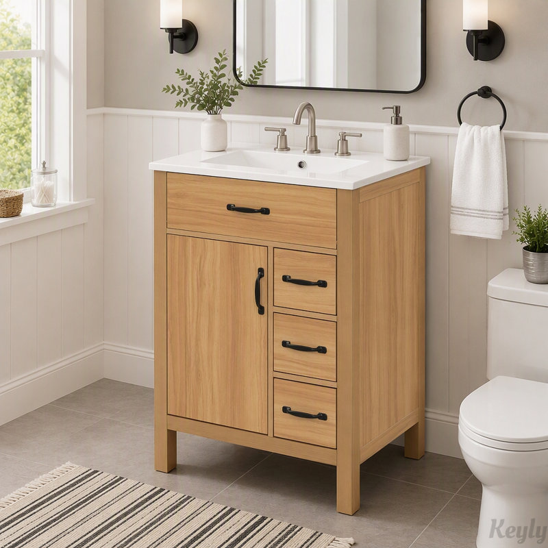 Meuble-lavabo 24 po avec lavabo en céramique