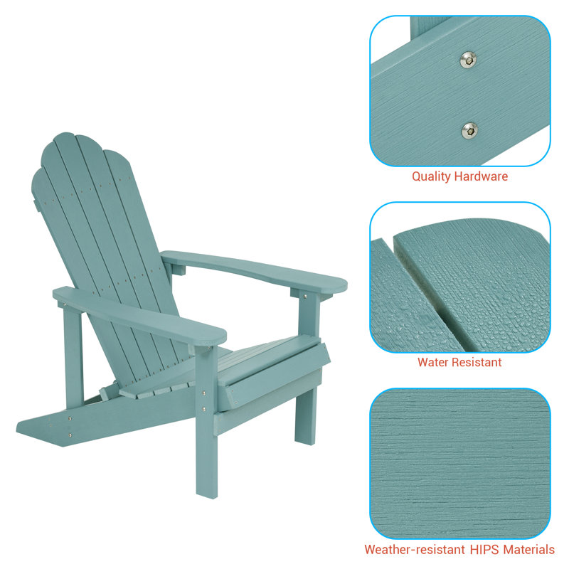 Fauteuil d'extérieur Baz, Bleu lac