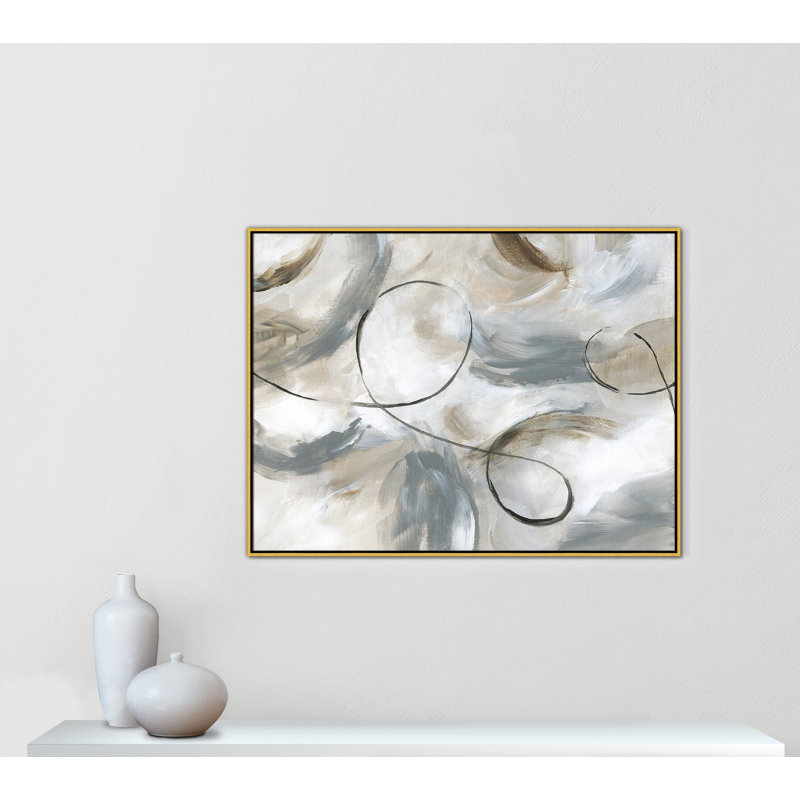 "Staccato Crescendo Staccato", reproduction d'art sur toile par Nan, Encadrement doré, H 37,5 po x l 49,5 po x P 2 po