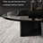 Simple round tempered glass coffee table-104563825