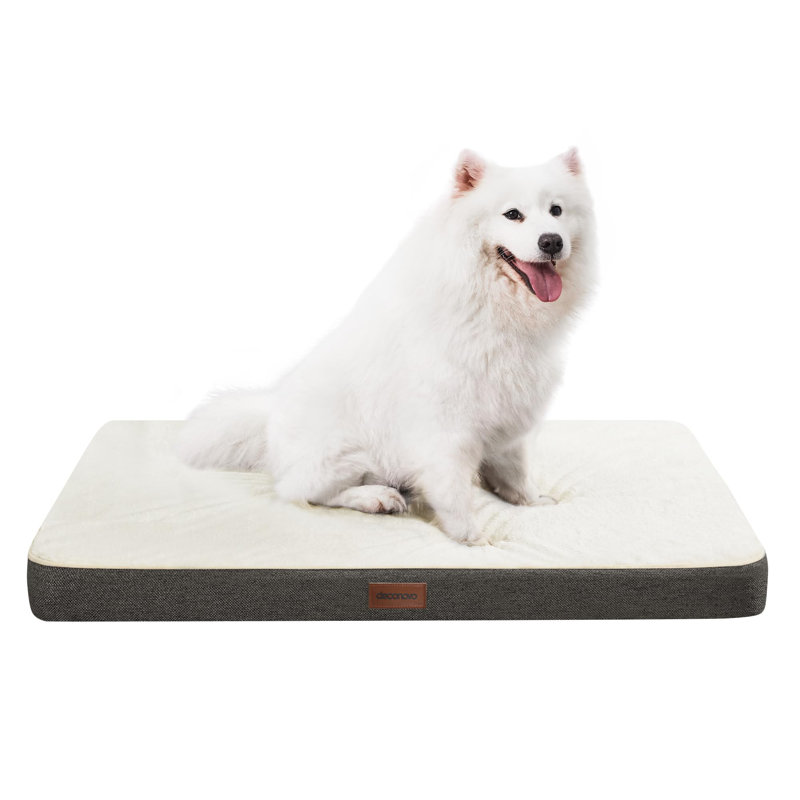 Orthopedic Dog Bed with Removable Cover, Dark Grey, 30" H x 20" W x 3" D