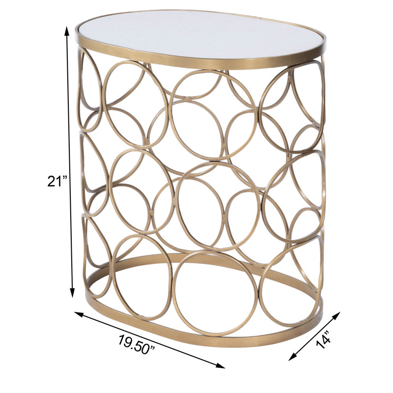Talulah Oval Marble Side Table