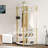 Corner Hall Tree with Shoe Bench & 6 Double Hooks, Space‑Saving Entryway Coat Rack with Storage Organizer