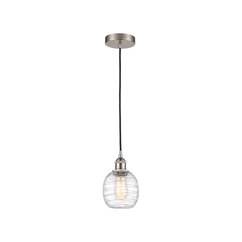 Luminaire suspendu simple à 1 lumière Amila, Nickel poli