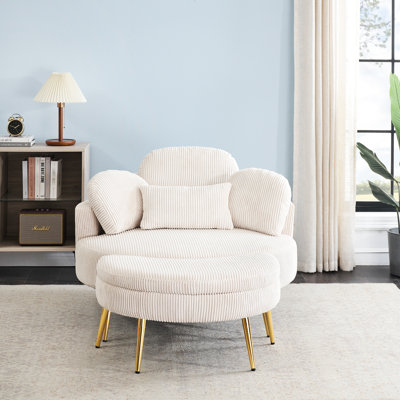 61 po beige avec plateau et soutien à la taille, idéal pour le thé de l'après-midi dans de petits balcons