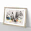 Two Yellow Taxi Cabs In New York Watercolour - Picture Frame Graphic Art-56882143-56882145