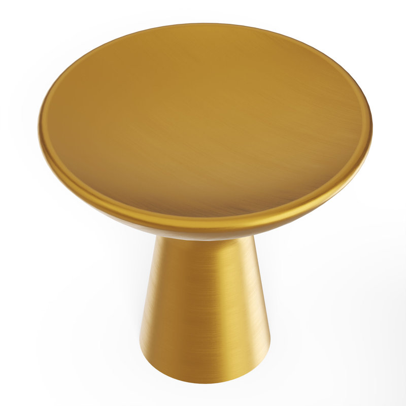 Modern Collection 1 1/4 Diameter Round Knob, Brushed Golden Brass