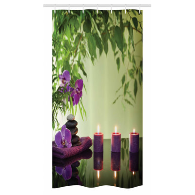Floral Shower Curtain with Hooks Included