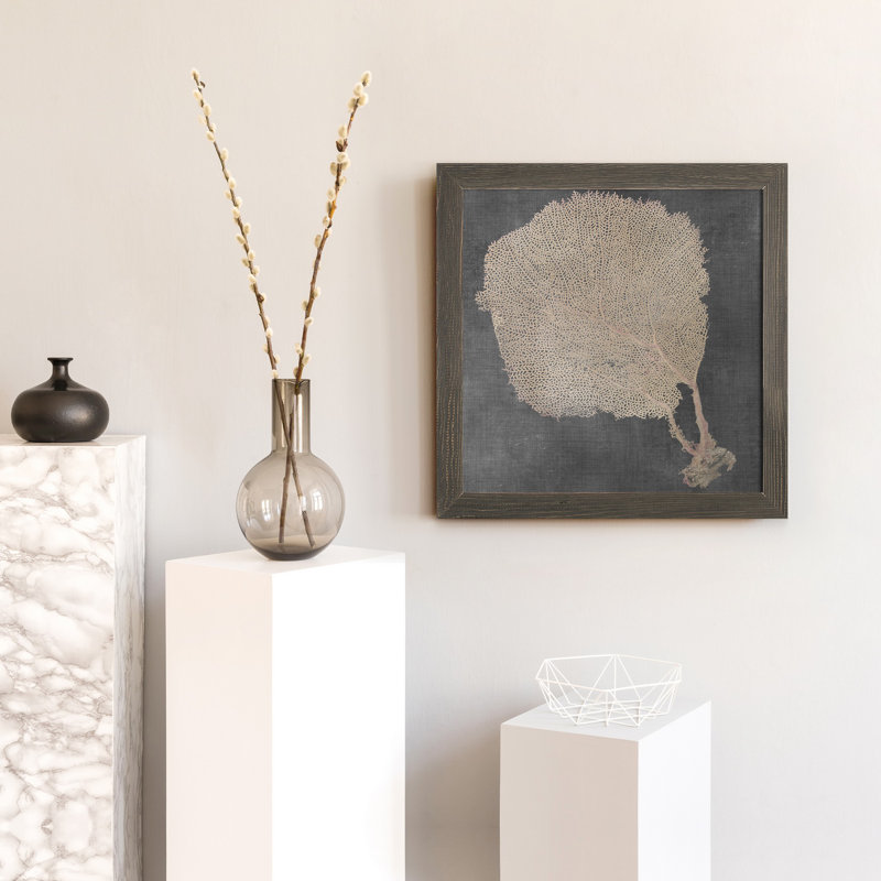 Arbre de bleu II, reproduction d’art encadrée, H 27,5 po x l 27,5 po x P 1,5 po, Toile avec cadre gris, Pas de tapis