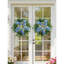 Couronne de porte d'hortensia artificielle - Couronne florale printanière d'été bleu pour l'intérieur et l'extérieur