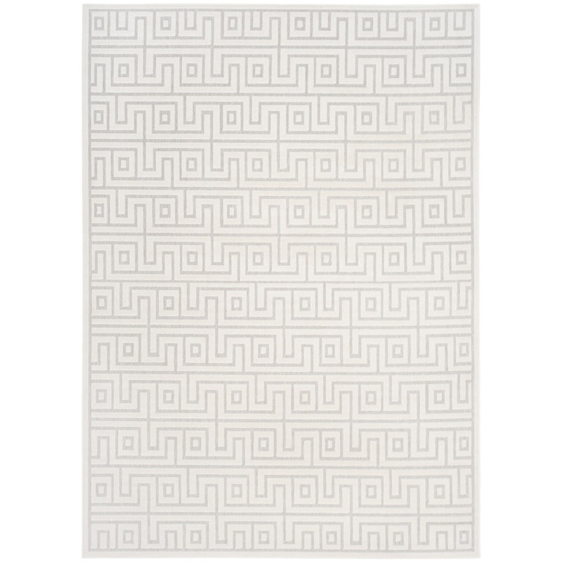 Tapis gris clair / crème Turnipseed, Rectangle 8 pi x 11 pi 2 po