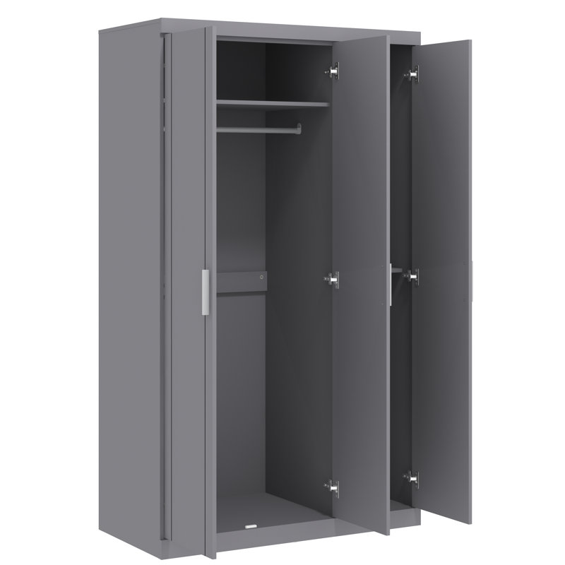 Kimberley Leighana 3 Door Wardrobe, Cool Grey